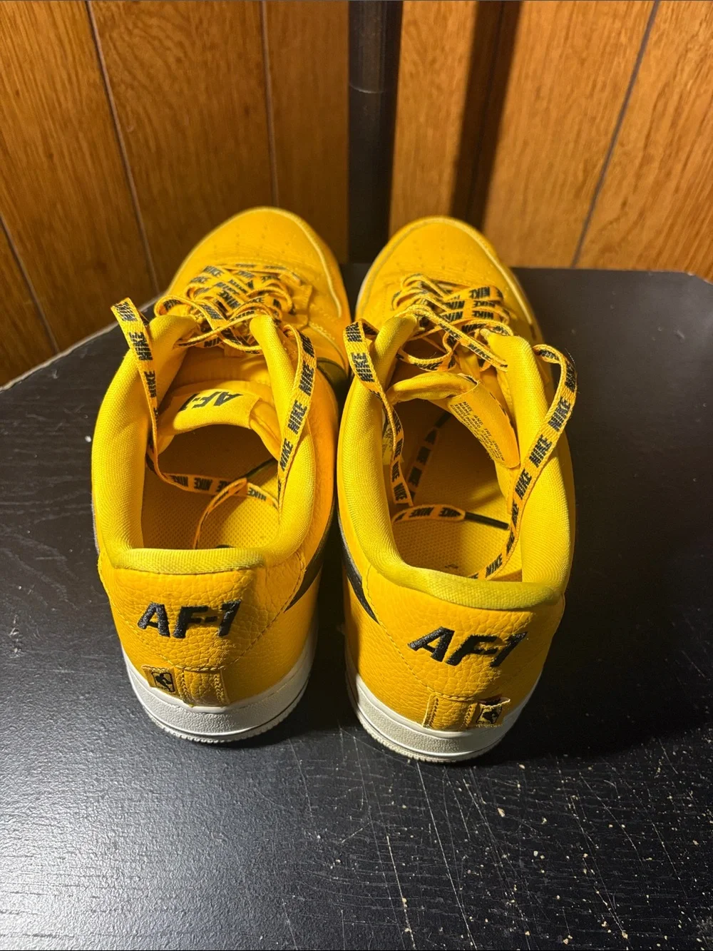 Nike Men’s Low-Top Sneakers — Yellow with Black Swoosh